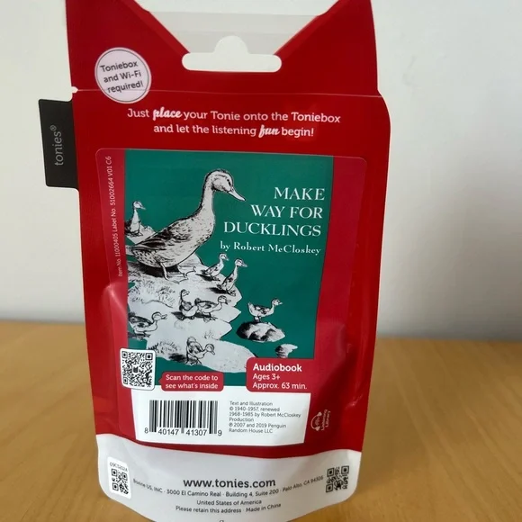 Tonies Make Way for Ducklings Audiobook - Picture 2 of 3